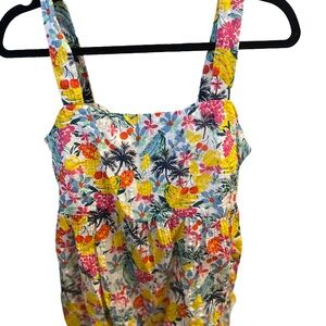 LOFT Colorful Floral Tank Top